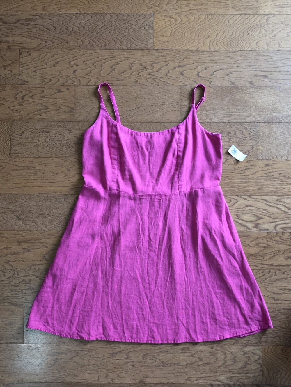 Old Navy Sun Dress Pink Linen Blend Size XL NWT